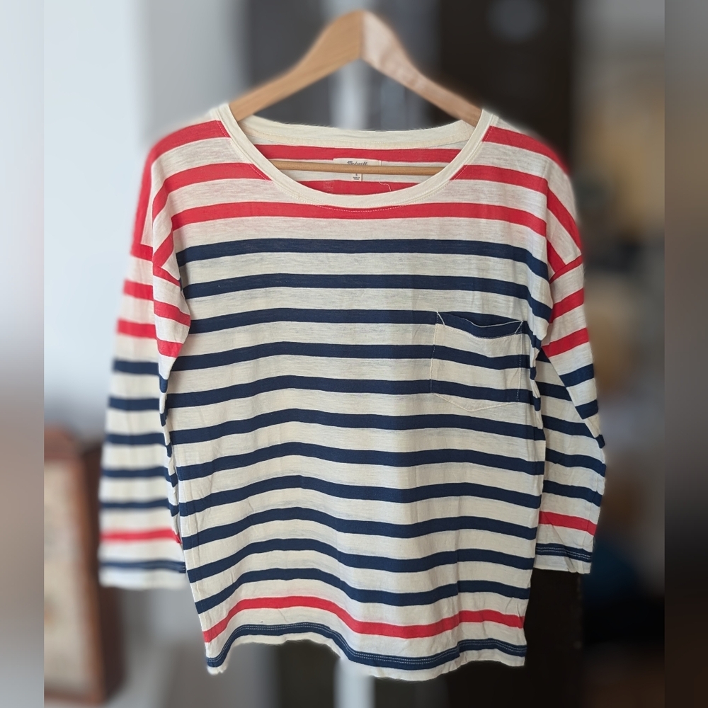 Striped Long Sleeve Madewell Top S